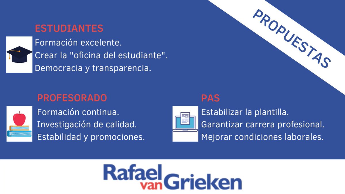 Este es el cambio que necesitamos para la #URJC y que mejorará la situación de estudiantes, profesores y personal de administración y servicios.
#UnNuevoRumbo🧭