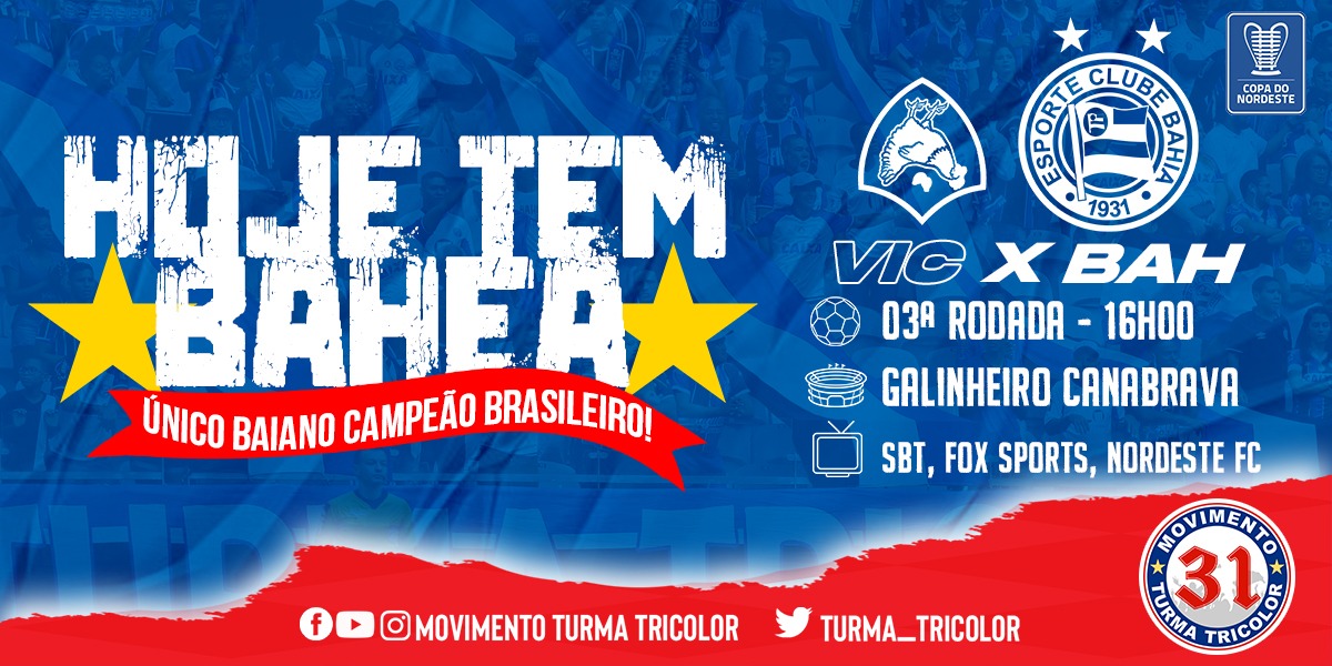 turma_tricolor's tweet photo. Esperamos que os canabravenses não fujam novamente.
Vamos em busca do triunfo! É dia de depenar GALINHA!!! 🔪🐔
#BBMP #Bahia #BAvice #FugaDasGalinhas #Bahea https://t.co/w2UzoczdVw