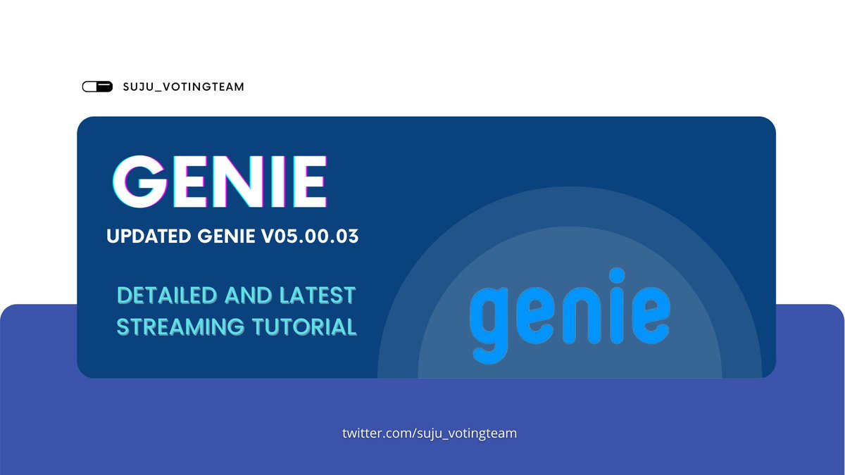 SUJU_VotingTeam's tweet photo. [GENIE] ver 05.00.03 Detailed and Latest Streaming Tutorial 🧞‍♂️

🎧 50% STREAMS
📥 50% DOWNLOADS

✨(thread)✨

#SUPERJUNIOR #슈퍼주니어 @SJofficial https://t.co/i3MrEaQPwK