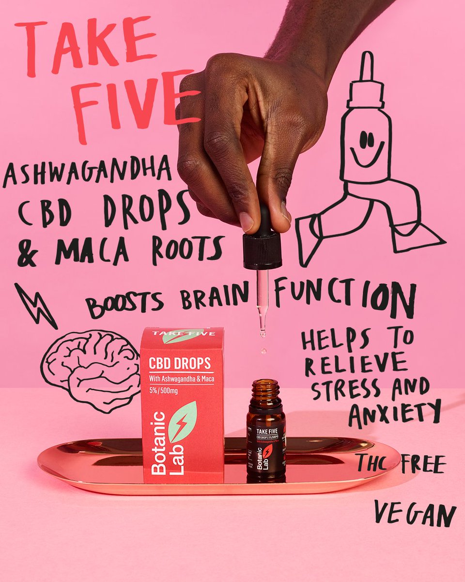 The latest addition to the Botanic Lab collection, our Ashwagandha &amp; Maca Root Take Five drops.