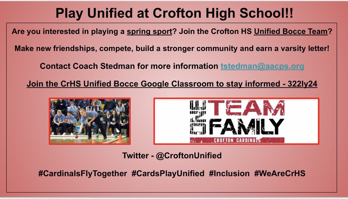 Crofton HS Unified Sports tweet media