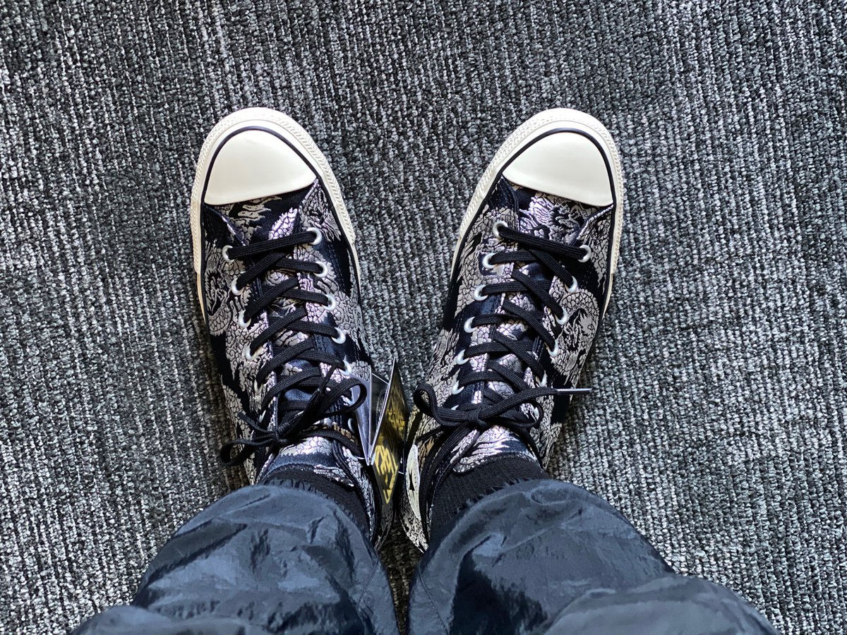 ばやしこ 9 tia137 まさか名古屋で買うことになるとは My New Kicks Converse All Star 100 Nishijin Ori Dg Hi 初めてのハイカットスニーカー 初めてのオールスター 最高のデザイン マイサイより1 0cm 大きいサイズでシューレースを縛り