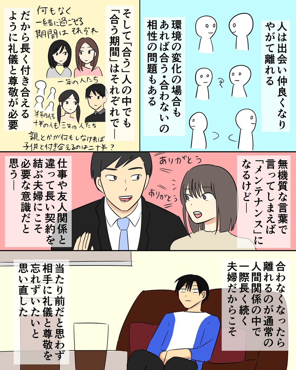 夫婦関係にはメンテナンスが必要な話
#夫婦 #夫婦関係 