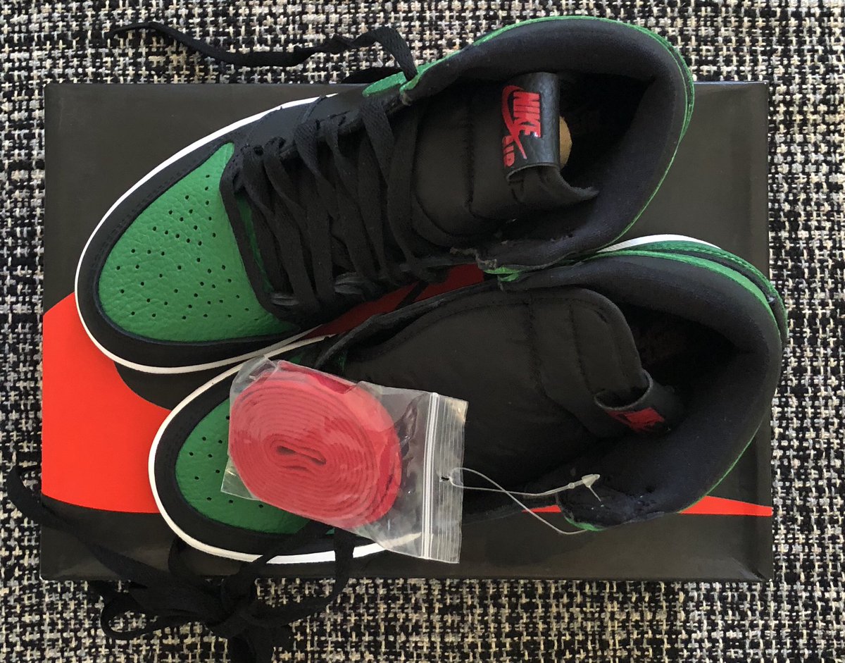 Special order by 1 of Namibia’s flyest female sneaker heads &amp; style icons! 

Jordan 1 Retro High OG
Pine Green 🌲 

More premium sneakers being added to stock for official launches. 

Online store - End March 2021
Physical store - End April 2021