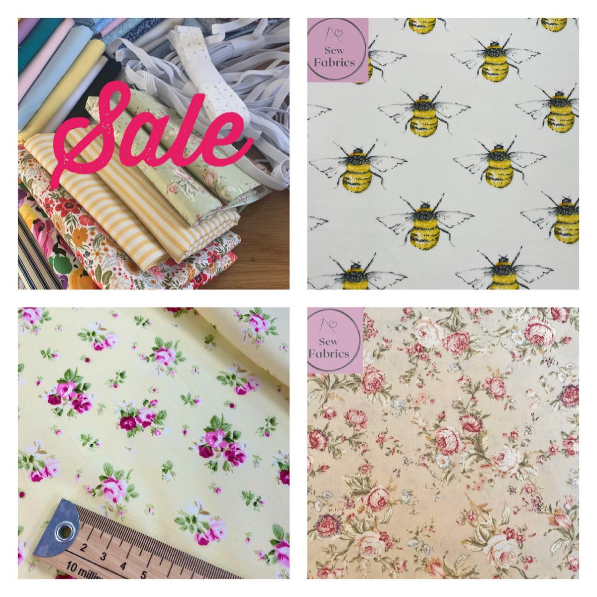 Sew_Fabrics_'s tweet photo. The Sew Fabrics Sale kicked off last night and you were all hot on your finger tips to bag those bargain bundles! 

Fear not though we still have lots of fantastic offers running until midnight on Sunday. Including in the offers are these three Rose and Hubble Fabrics for just £5 https://t.co/tSQW1unatb