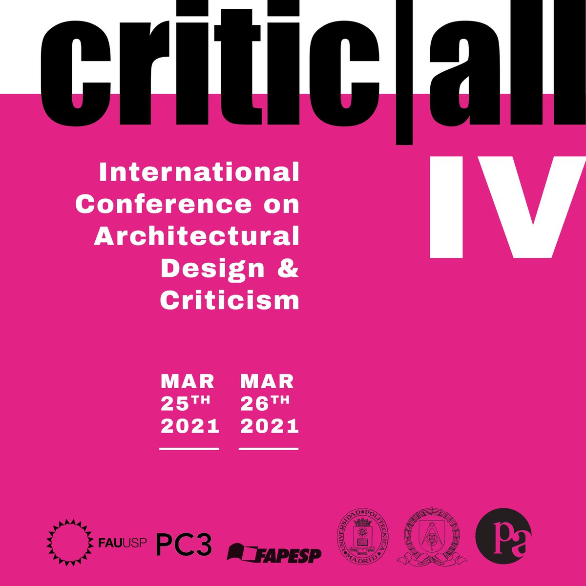 criticallconfer's tweet photo. Registration to follow the Conference on https://t.co/NT0EWzEne2

*Limited places

@proyectosETSAM @ETSAMadrid @FAUUSPoficial @DocProyectos https://t.co/bvM4odP6X0