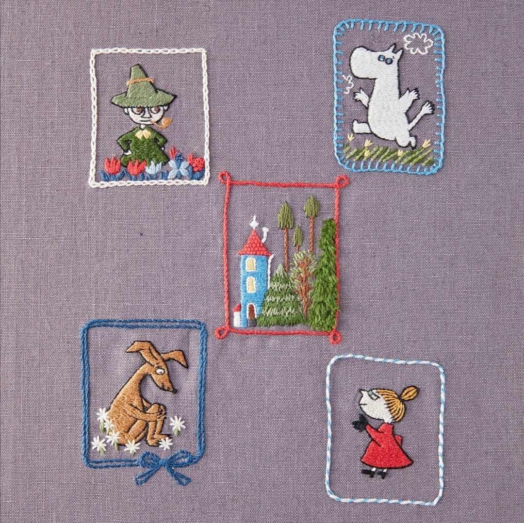 Fabbrica ファブリカ 刺繍作家 Embroidery Moominはじめての刺繍 より ムーミンと楽しい仲間たち ムーミントロール スナフキン リトルミイ スニフ ムーミンハウス 3 15発売 もうすぐ Fabbrica ファブリカ 刺繍作家 Embroidery Moominはじめての刺繍 より ムーミンと楽しい仲間たち ムーミントロール スナフキン リトルミイ スニフ ムーミンハウス 3 15発売 もうすぐ