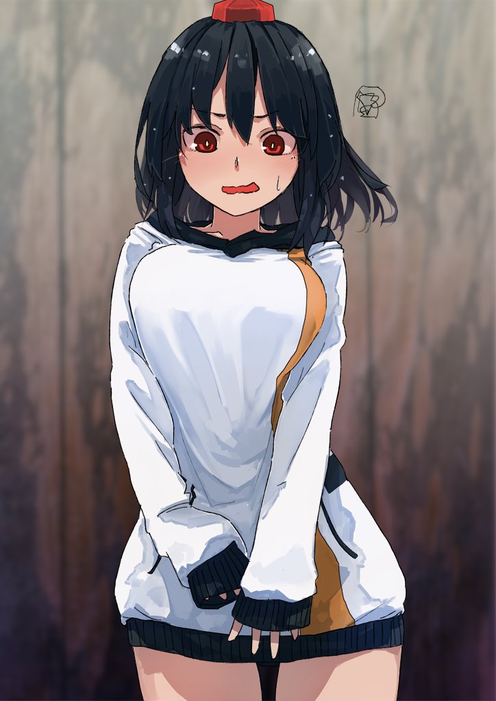 射命丸文 「#どこかの誰かに刺さればそれで良い
ぱーかー('ω') 」|双月える@例大祭【き09ab】のイラスト