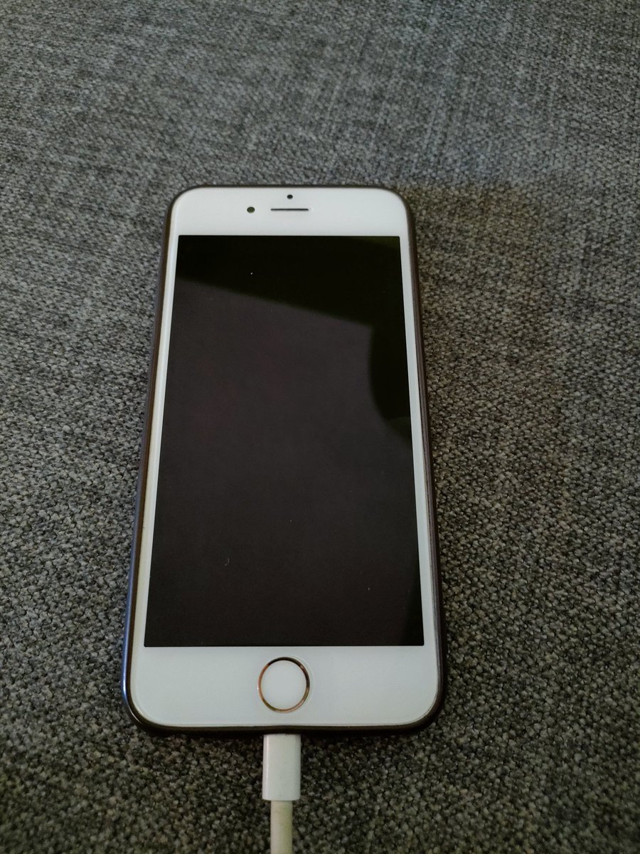 echenze's tweet photo. An iPhone with a physical home button - in its natural habitat #AlwaysCharging https://t.co/UMsAQWOwbw