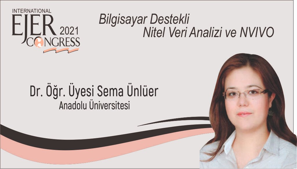 EJERCongress 2021 | 07-10 Temmuz | Aksaray Üniversitesi
Bildiri Özet gönderimleri son tarih: 20 Mayıs 2021
Detaylar için: ejercongress.org