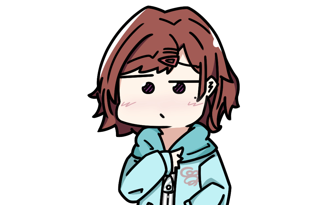 Skeb納品しました 水色パーカー萌え袖照れ樋口 中n にせもんのイラスト