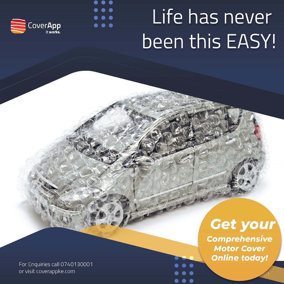 CoverAppKE's tweet image. If you value your investment, why not protect it? Accidents and damages do happen.
Life has been made easier with @coverappke, download CoverApp and purchase your cover in less than 5min. Or call 0740130001.
 goo.gl/iXT8jJ
#affordable
#comprehensivecover
#lifeiseasier
