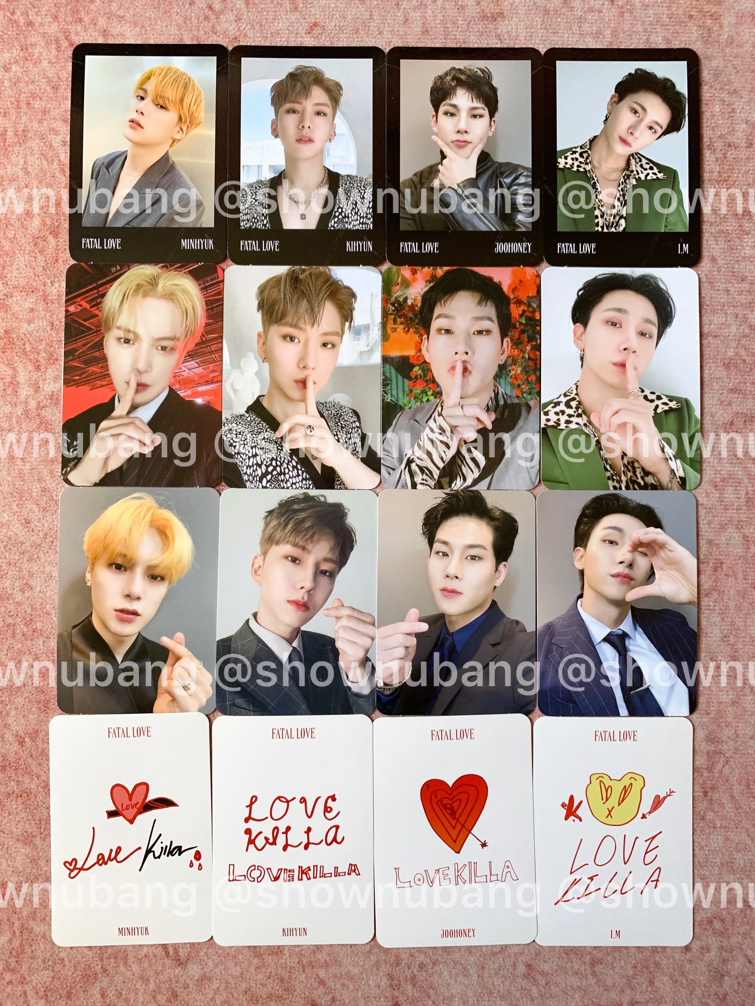 ʚ🧸 셔누방 🧸ɞ on X: [HELP RT] wts monsta x love killa broadcast pc members  available: ఇ minhyuk ఇ kihyun ఇ jooheon ఇ i.m selling individual or set is  possible! payment by