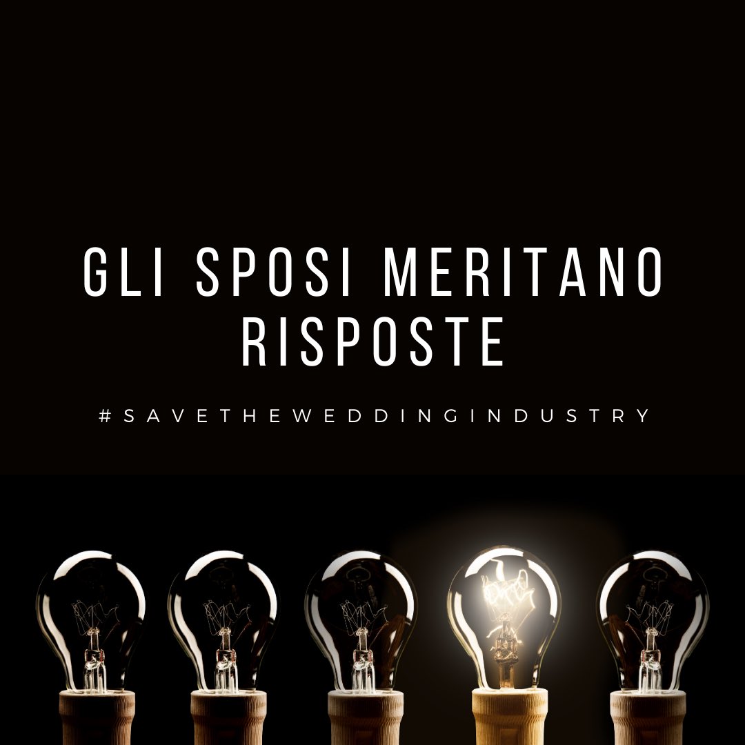 Continuiamo a far sentire la nostra voce 
#savetheweddingindustry