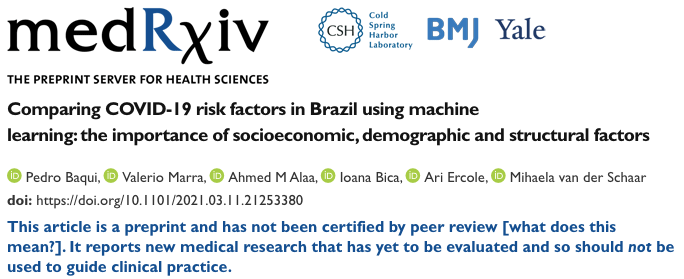Structural factors like hospital strain associated with worse #COVID19 mortality in #Brazil using #MachineLearning in this preprint

doi.org/10.1101/2021.0…