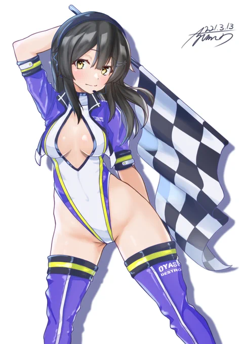 お題:ハイレグレースクイーンの親潮
#艦これ #親潮 