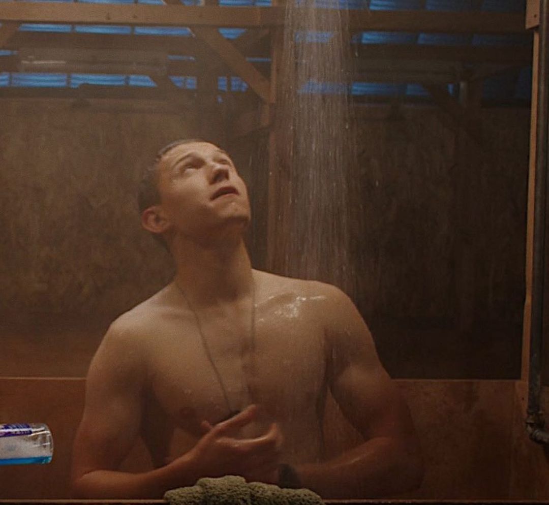 Tom Holland showering in Cherry.