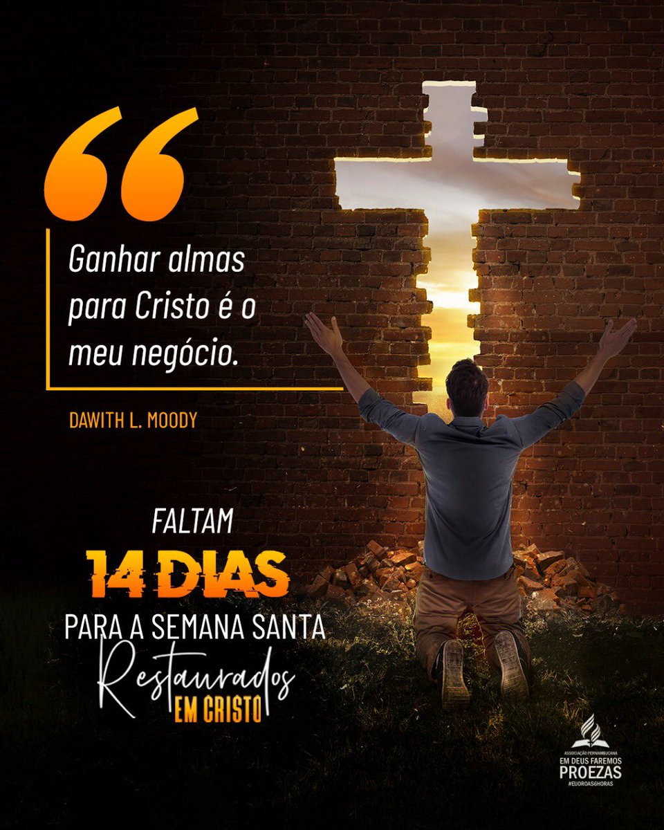 pastorotimar's tweet image. Amós 4:12

“...prepara-te, ó Israel, para te encontrares com o teu Deus.”

Jesus está #VOLTANDO! 

4 Passos para o preparo:

✅Estude as profecias bíblicas!
✅Ore sistematicamente a Deus!✅Conte aos amigos o que Jesus fez por você!
✅Use suas redes sociais para #pregar!#rpSp