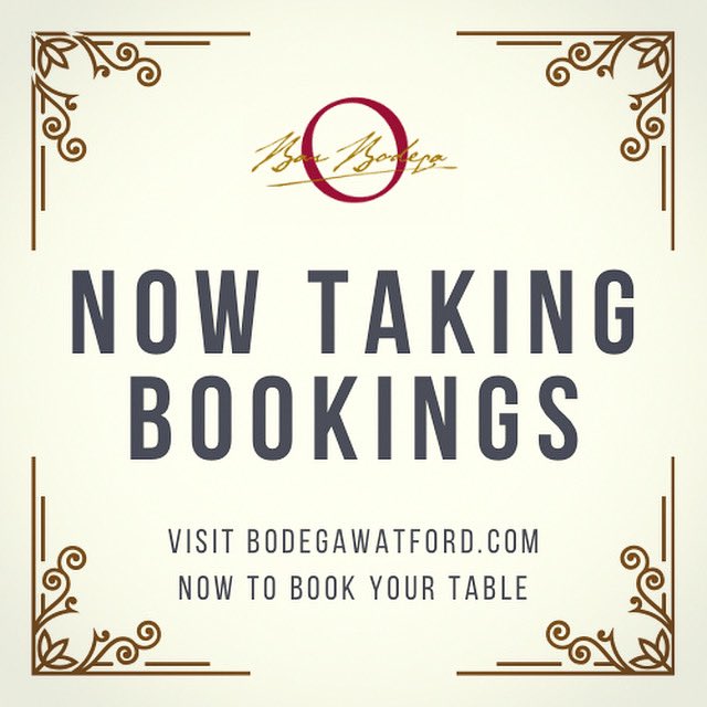 barbodega's tweet photo. We’re back! (Almost...) Head to https://t.co/vi8RhWxHJo to book your table 🥳 #barbodega #bodegawatford #watford #bar #watfordbars https://t.co/5GfMQ465ia