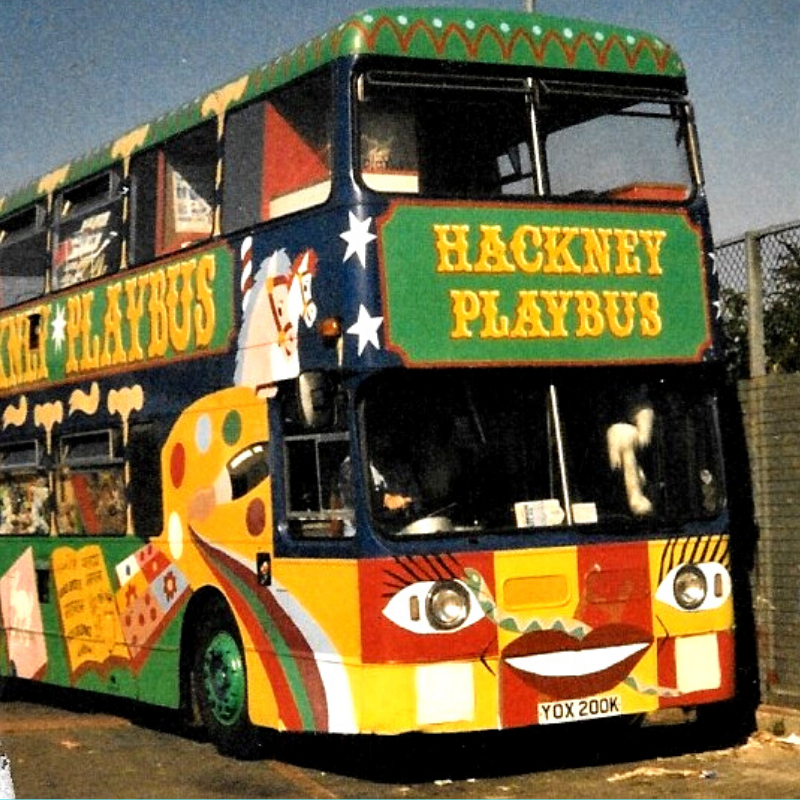 HackneyPlaybus's tweet photo. Hackney Playbus has had many buses over the years. Who had a chance to play on this one? #playbus #hackneyplaybus #play #fun https://t.co/EZCUC9NhA9