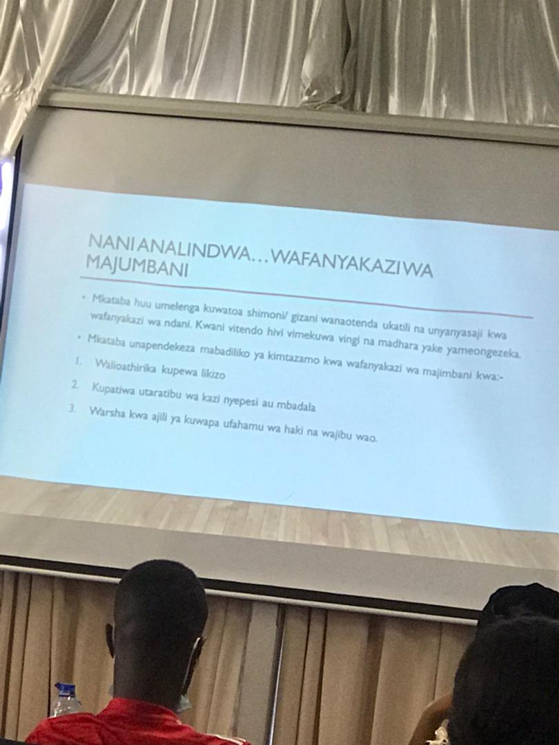 JohnieZeBest's tweet photo. Nani analindwa na mkataba wa ILO C - 190...?
#JournalistTraining | #ILO190 https://t.co/kh4gpNS0SK