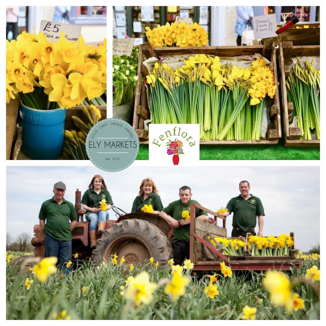 ElyMarkets's tweet photo. Ely Farmer's Market is open today from 8.30am-2.30pm. Fenflora are here with their beautiful daffodils and other spring flowers. Carol and her family have been trading with us for over 20 years!
During your visit, please remember to keep your distance from others and #ShopandGo https://t.co/vzfY7kkkt8
