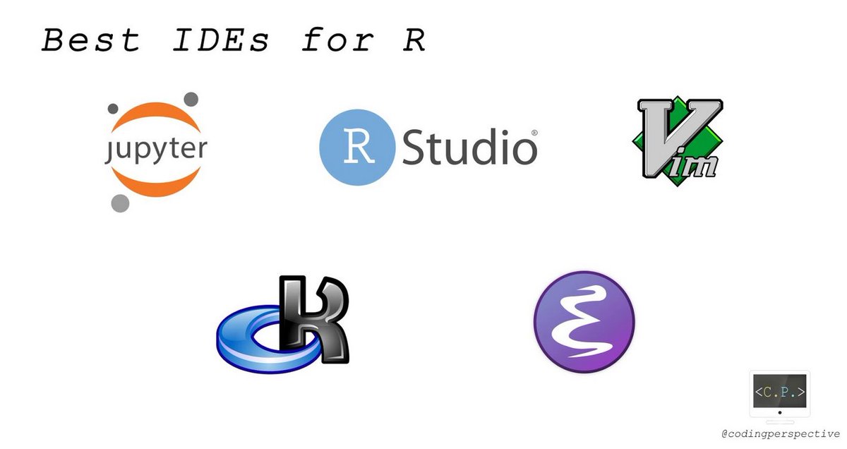 CodingPerspect's tweet image. Which IDE are you working with for programming #R? 

#jupyter #rstudio #vim #rstats #emacs #programming #coding #learncoding #developer