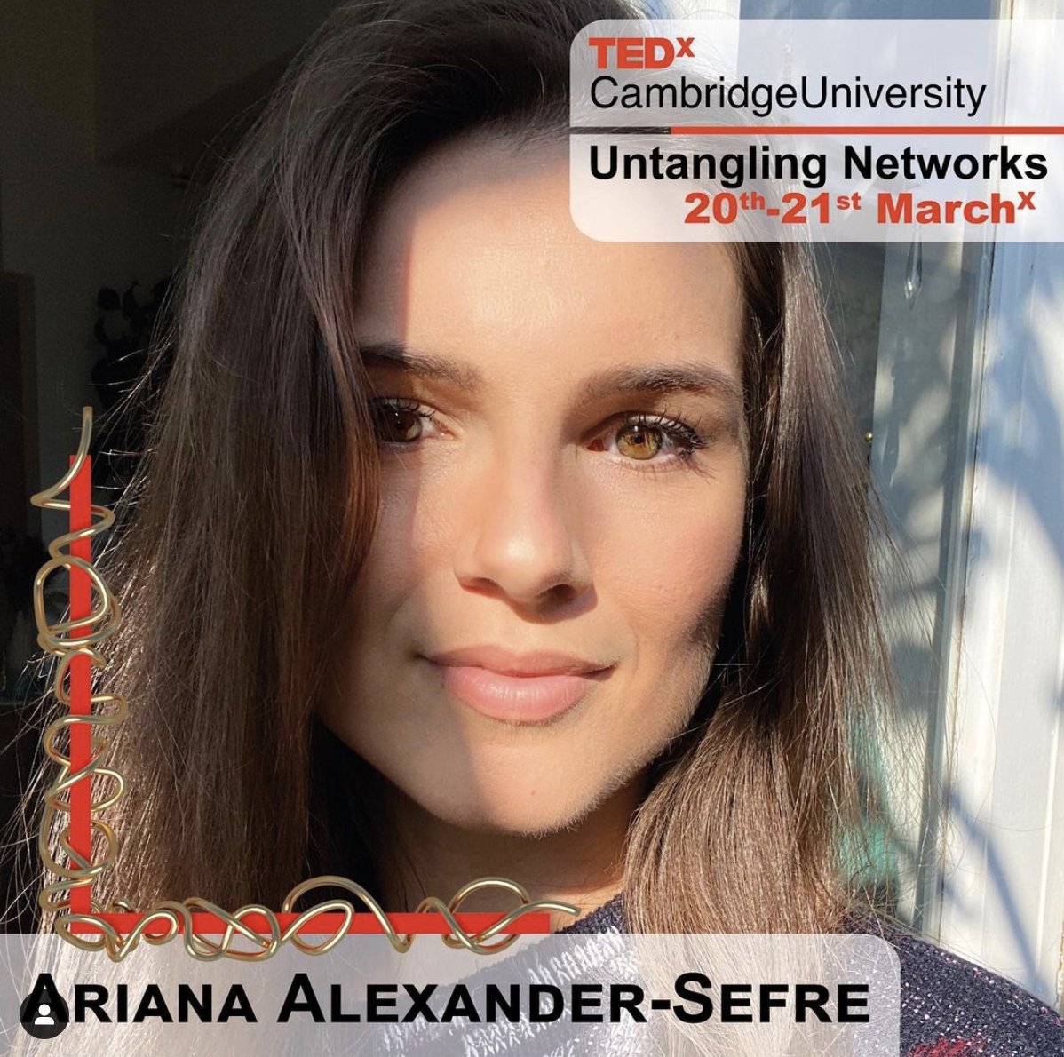 <a href="/TEDxCambridgeUK/">TEDxCambridgeUni</a>  Main Conference Speaker Announcement: Ariana Alexander-Sefre. 20th &amp; 21st March, 4-6pm on Airmeet. 

FREE sign-up open to all: docs.google.com/forms/d/1FWfuy… 
<a href="/Cambridge_Uni/">Cambridge University</a> #tedx #cambridgeuniversity