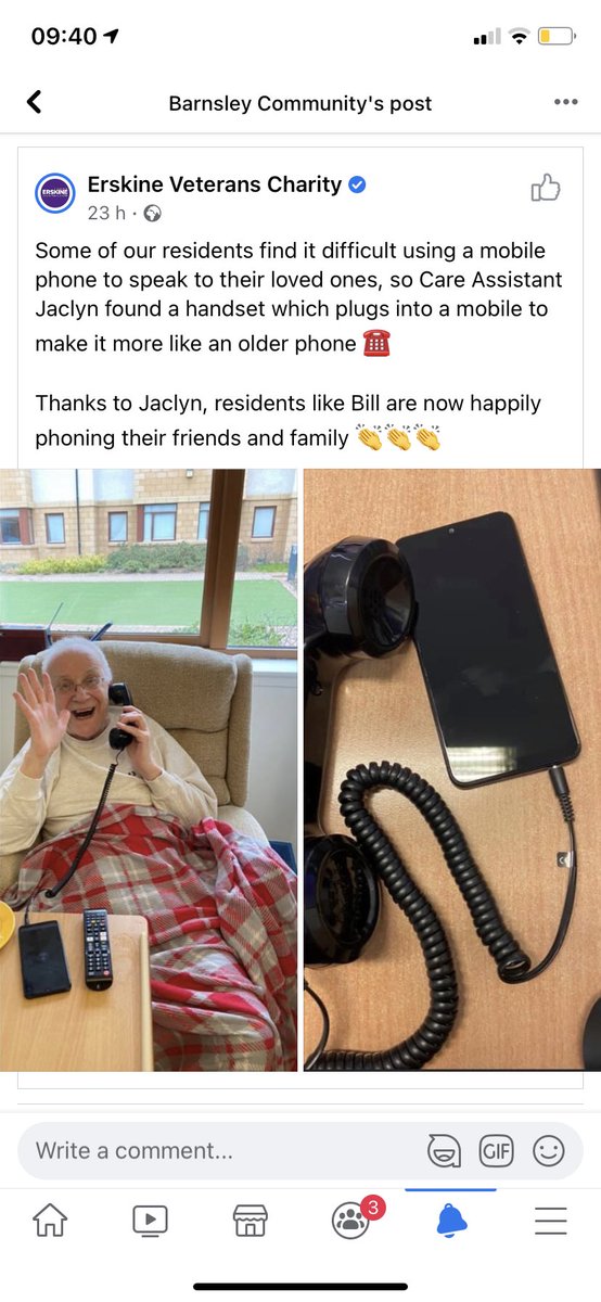After seeing this wonderful idea on Facebook, we now have a handset ordered ready to try for our patients! Hopefully it will make communicating with loved ones easier in these challenging times 📞☎️