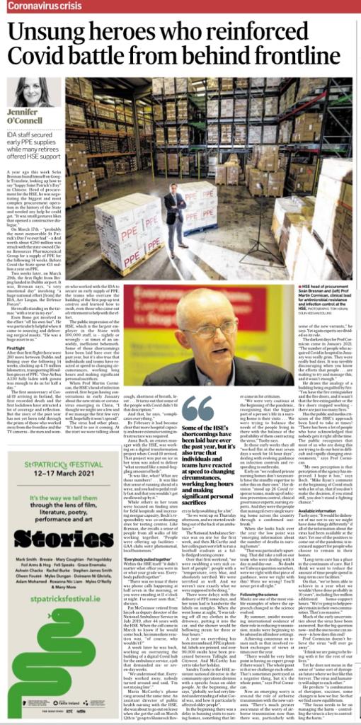 Paul Reid (@paulreiddublin) on Twitter photo There are so many "unsung heroes" who committed and sacrificed so much in the HSE and supported those in the frontline, throughout the worst of this pandemic. This article by <a href="/jenoconnell/">Jennifer O'Connell</a> captures some of those stories and people. We're forever grateful. <a href="/HSELive/">HSE Ireland</a> #proud #COVID19 There are so many "unsung heroes" who committed and sacrificed so much in the HSE and supported those in the frontline, throughout the worst of this pandemic. This article by <a href="/jenoconnell/">Jennifer O'Connell</a> captures some of those stories and people. We're forever grateful. <a href="/HSELive/">HSE Ireland</a> #proud #COVID19