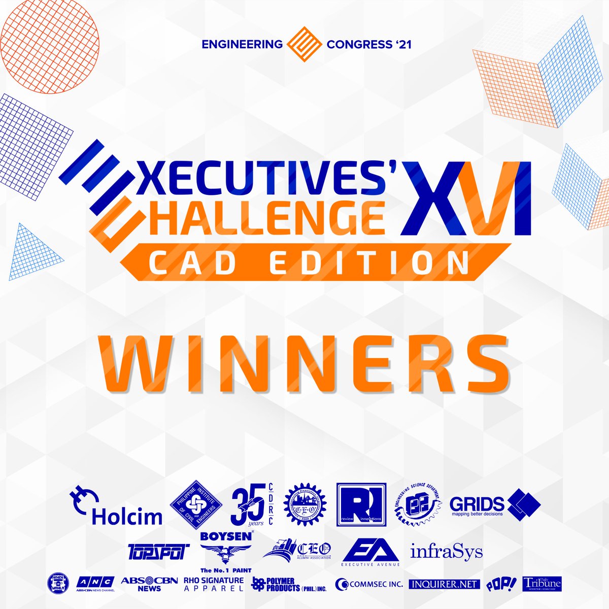 engg_congress's tweet photo. We would like to congratulate the winners of the Executives’ Challenge XVI: CAD Edition!
#EC2021
#ChallengeXVI
#CADEdition https://t.co/JICR51BvPZ
