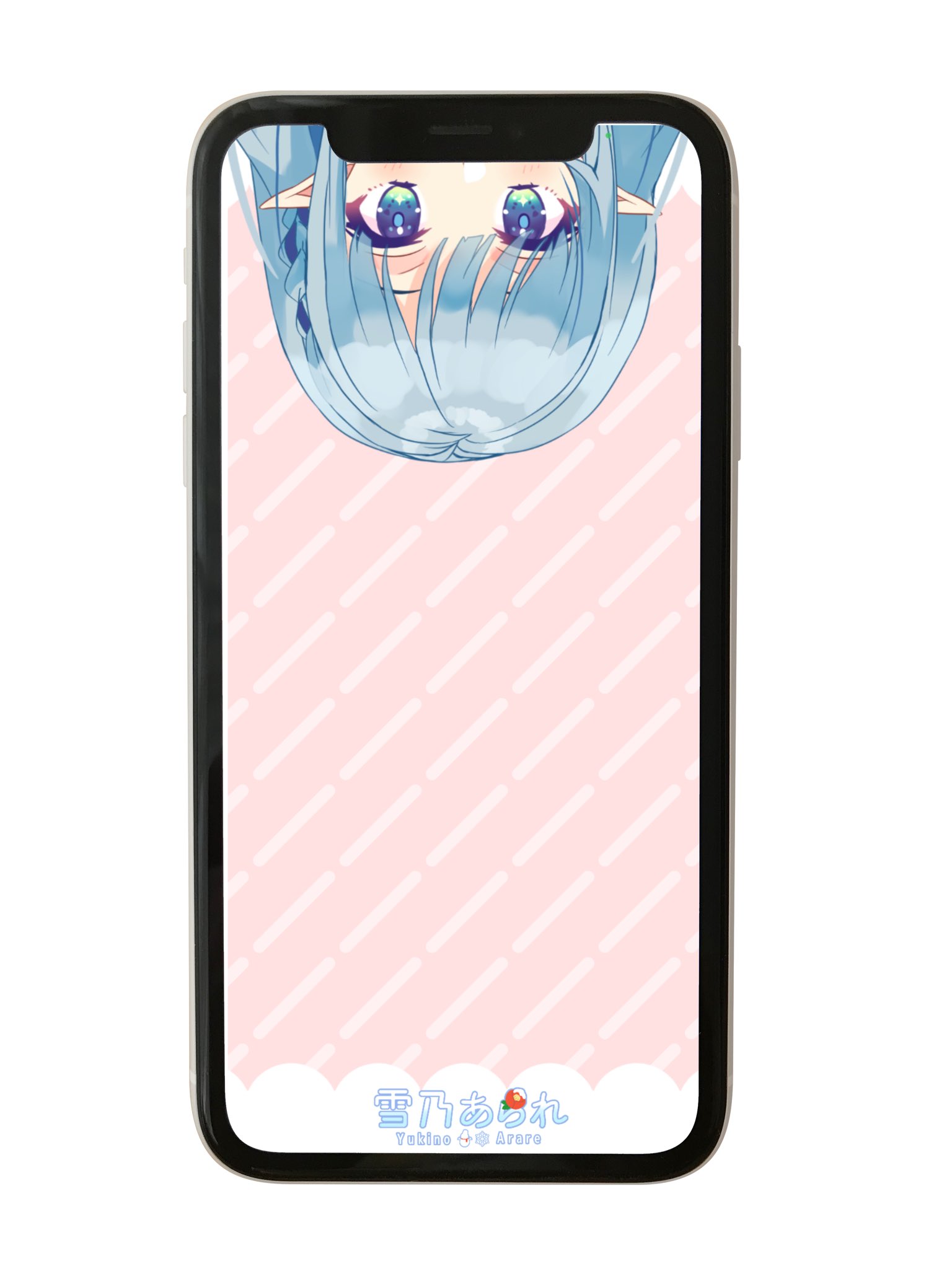 雪乃あられ 新人vtuber スマホ壁紙配布 サンプル 壁紙 使ってくれると嬉しいな ロック画面でも ホーム画面でも 壁紙配布 新人vtuber
