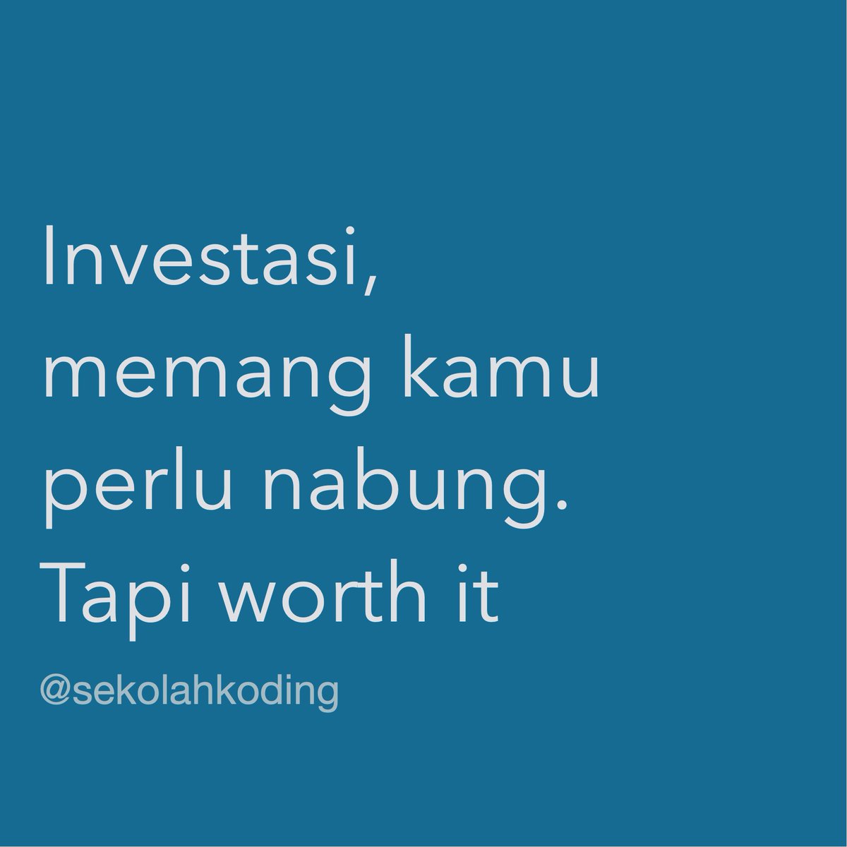 SekolahKoding's tweet image. Sudah coba ngoding
pake tambahan monitor?