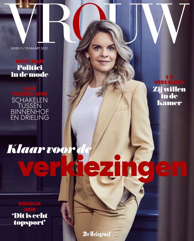 alexanderbakker's tweet photo. VROUW staat volledig in het teken van de verkiezingen. Vandaag bij De Telegraaf. (Ook leuk voor mannen!) #TK2021 https://t.co/O1viDI40Qp
