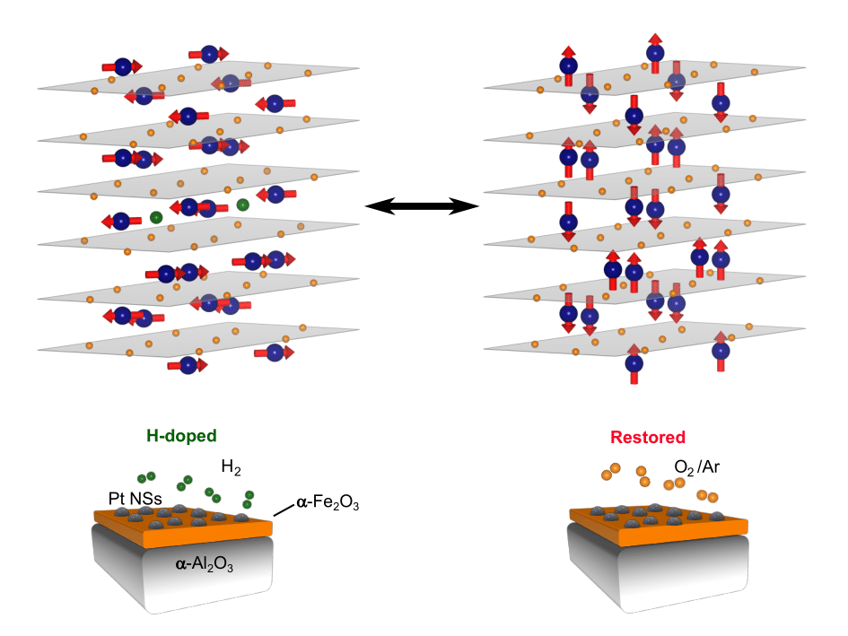 Our Nature Comm paper on ionic control of antiferromagnetic anisotropy in Fe2O3 is out! Controlling this material is emerging to be important for topological spintronics

Ionic control
nature.com/articles/s4146…

Topological textures
nature.com/articles/s4158…

<a href="/NUSingapore/">NUS</a> <a href="/QM_Oxford/">Quantum Materials Oxford</a>