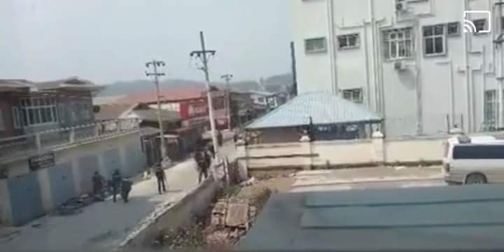 Happening Now: Terrorists stationing all around Aungban and continuously opening gunfire &amp; tear gas. Raiding into civilians houses and some are being arrested - a resident told me.

#WhatsHappeningInMyanmar  #Mar13Coup 
Please help us
<a href="/freya_cole/">Freya Cole</a> 
<a href="/POTUS/">President Donald J. Trump</a> 
<a href="/UN/">United Nations</a>