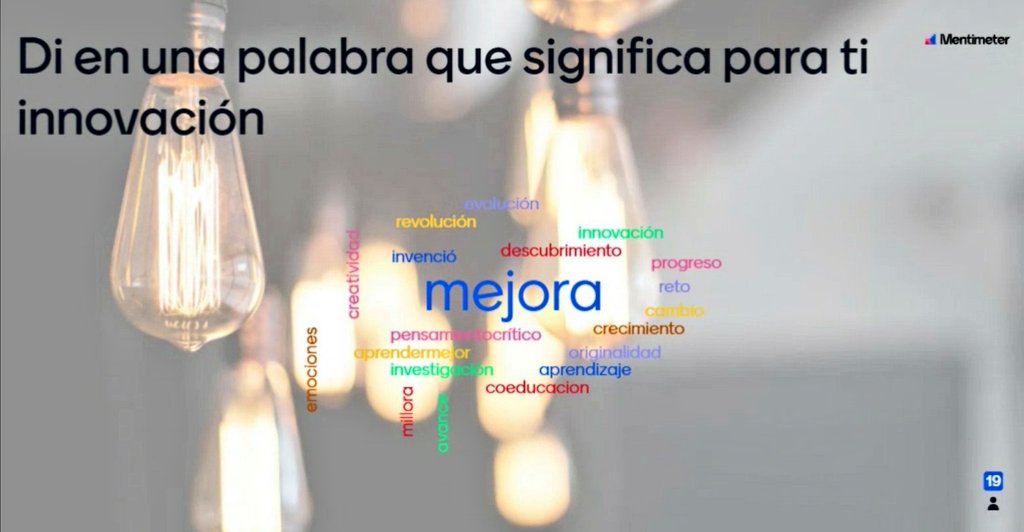 GRACIAS!!! Así en mayúsculas. Por estar. Por participar. Por vuestro conocimiento y sobretodo por compartirlo.#DocentesEnRedUJI sois vosotrxs. Compartimos las palabras con las que hemos definido Innovación entre todos y todas💡