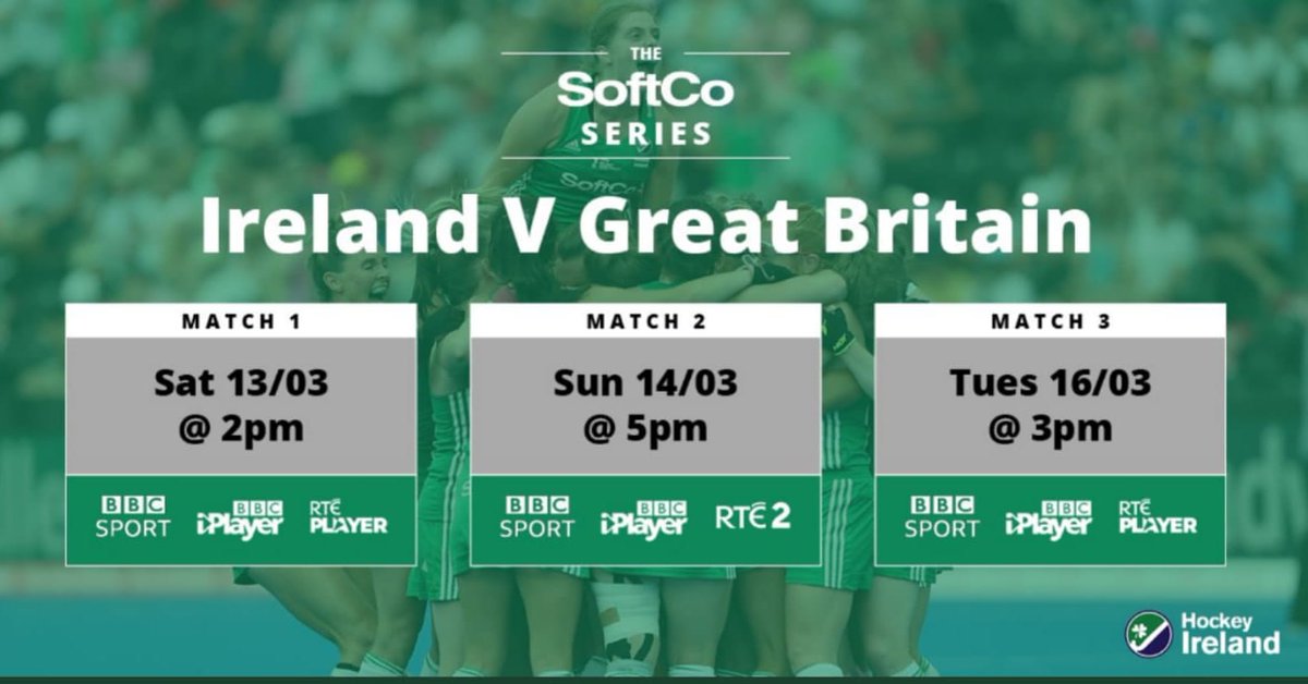 If you want to see some hockey this weekend ... Well. 

Ireland ladies 🇮🇪 are playing
 GB ladies 🇬🇧 (with 3 scots in team)

All Games will be streamed Live on @BBCiPlayer & @RTEplayer  @RTE2

 @irishhockey #teamsoftco
@IreWomenHockey  @TeamGB