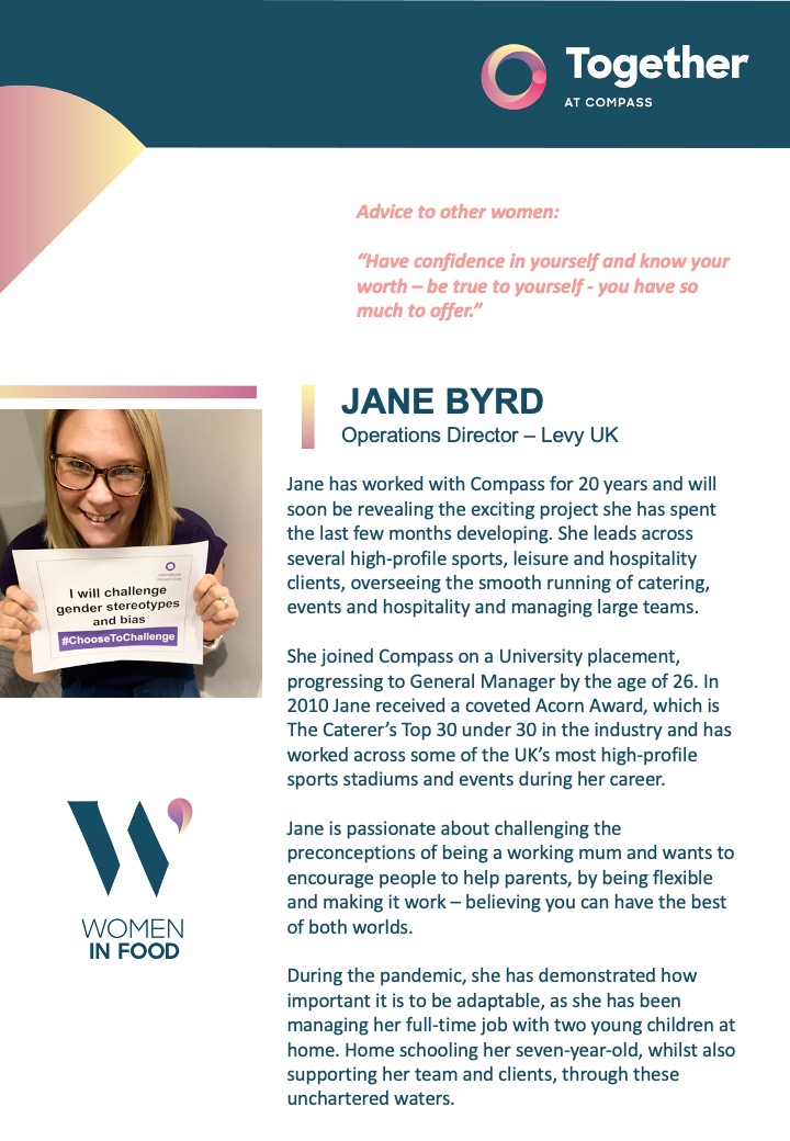 We’re proud to support #InternationalWomensDay. This week we’re celebrating the amazing women in our business and sharing the stories of just some of our Leading Ladies of Lockdown.

This is Jane Bird and here's her story from university to Operations DIrector.