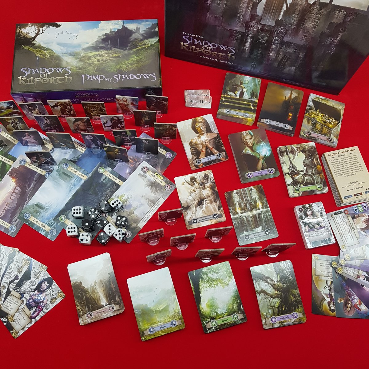 MonkeysWithFire's tweet photo. Having an enjoyable Saturday morning, unboxing #ShadowsofKilforth from @Quahogmire. The art in this game is phenomenally beautiful. Coming to a Friday #TFIgamesnight show soon! 🐵🔥🎲 #monkeyswithfire #twitch #boardgames #bgg #tabletopgames 

https://t.co/7sa7vN5MsQ https://t.co/QRpLh3FmQU