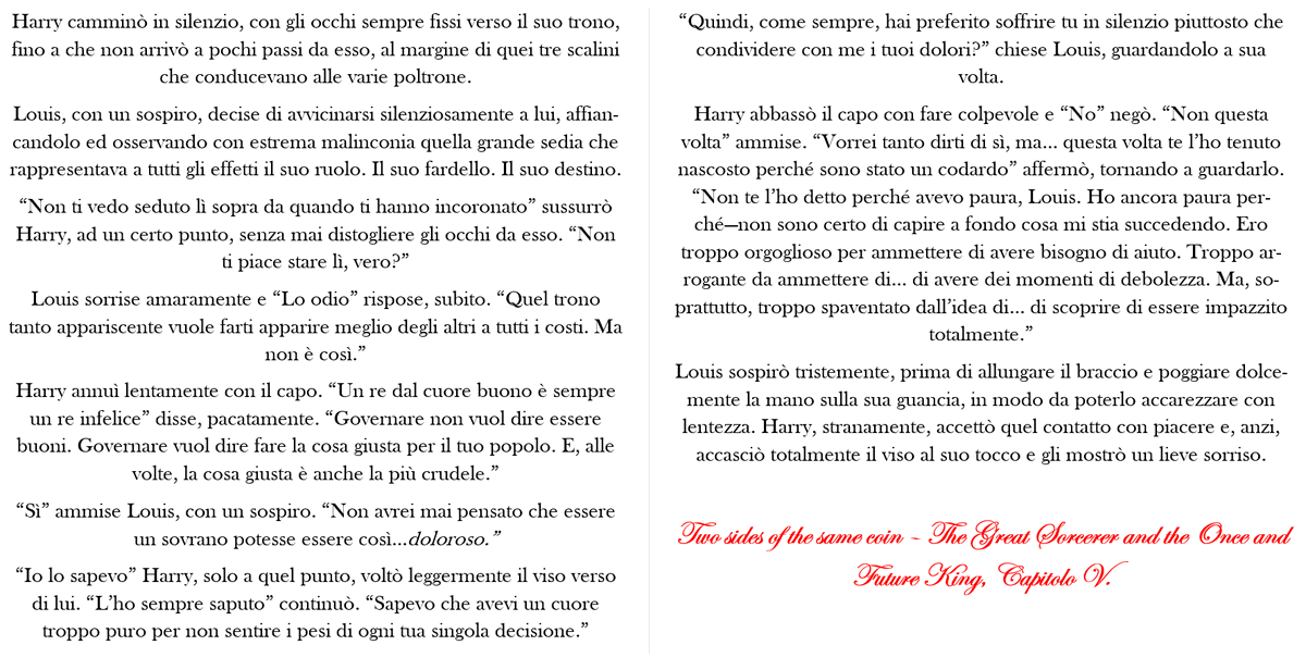 Zoe9516's tweet photo. Spoiler "Two Sides of the same coin - The Great Sorcerer and the Once and Future King, Capitolo 5"
Domani, 14 Marzo, su Wattpad e EFP
Sono molto emozionata nel pubblicare questo capitolo, che è estremamente importante per me❤️
(Vi ricordo che dopo vado in pausa)
#ff #TSOTSC https://t.co/fyDJjlctYg
