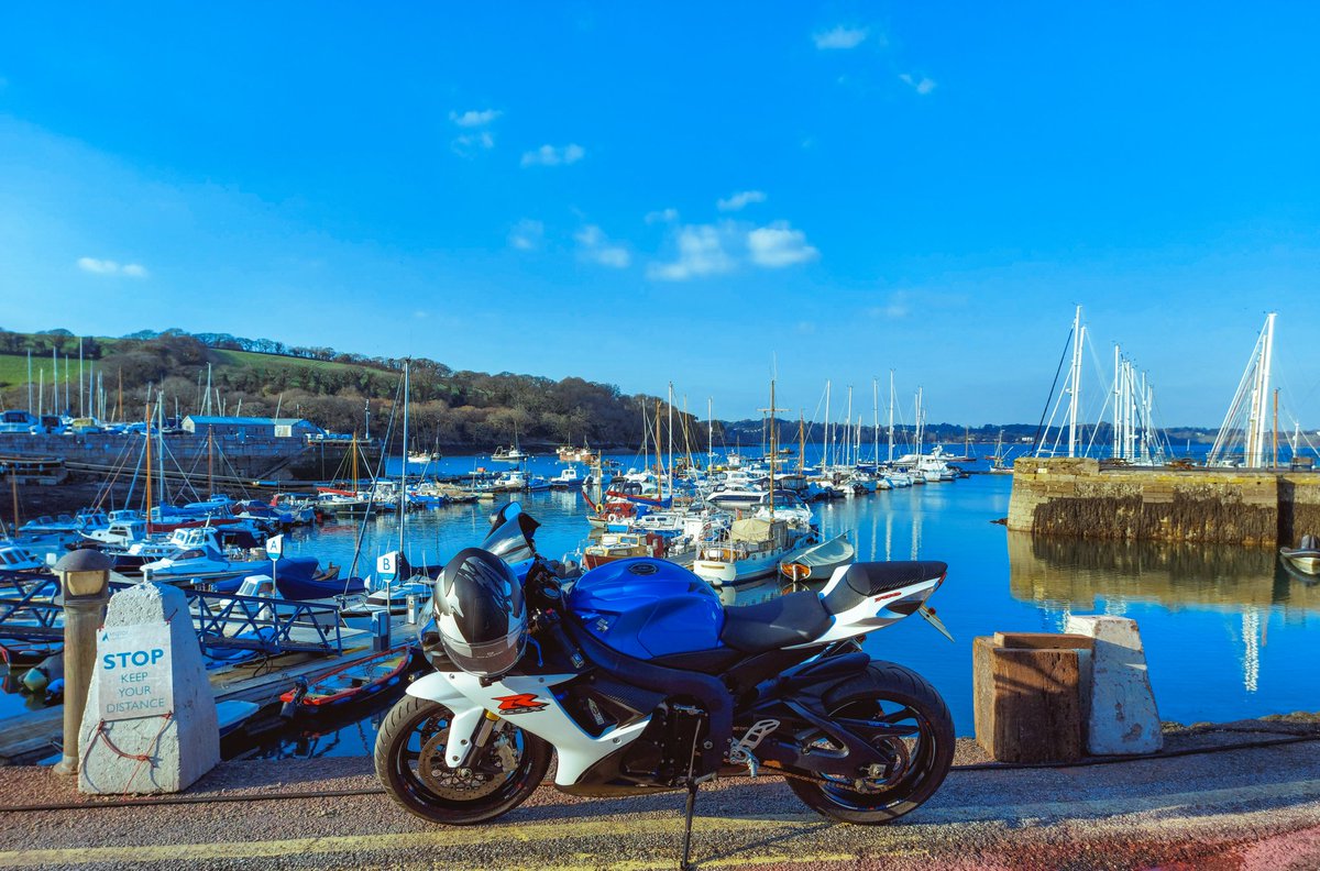 The last good day of the week, had to stop at Mylor Harbour on the way home for the view and before the storms came. #mylorharbour #Cornwall #motorcycle #biker #openroad