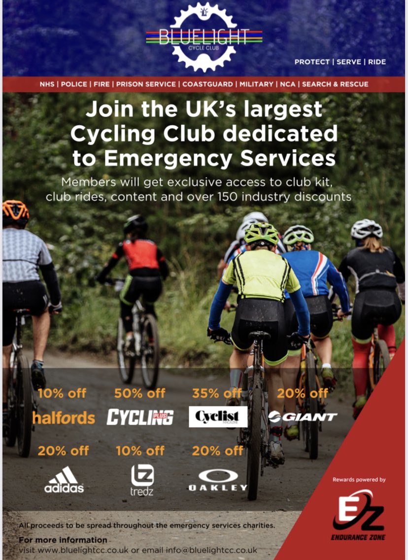 PhoenixPeloton's tweet photo. Work for the Emergency Services or Military? Love cycling? Then this club will be for you. Membership opening soon. #cycling #cyclehub #999family #nhs #fireservice #military #nca #CoastGuard2021 #bluelightcc https://t.co/9ZVWsIomuL