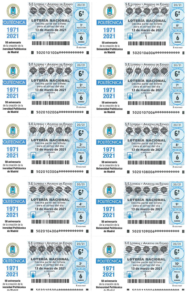 ¡¡¡Cumplimos #50añosUPM!!!🎂🎂 Y a las 13:00 horas  <a href="/loterias_es/">Loterías del Estado</a> lo celebra con nosotros con un sorteo homenaje muy muy especial. Y es que 50 años no se cumplen todos los días... ¡A por otros 50 más! #somosUPM #nosoloingenieria