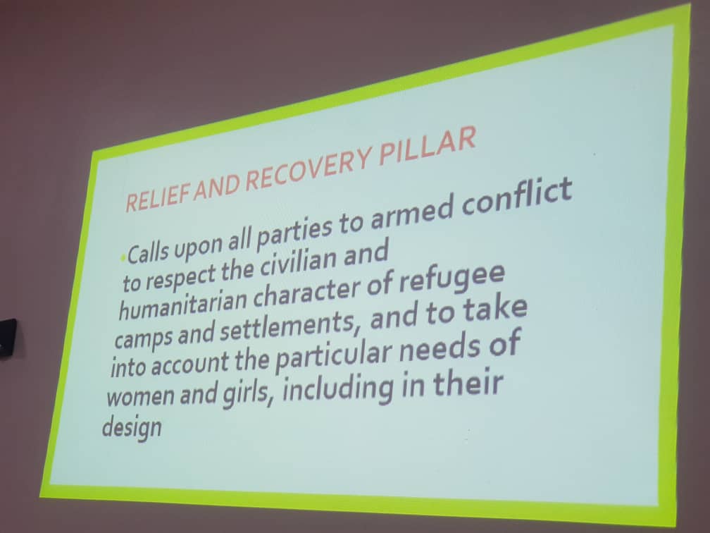 ClotildaAndien's tweet photo. #PeaceFromTheRoots. High Moments for grassroots women gaining insights on UNSCR1325
#Participation
#Prevention
#Protection
#ReliefRecovery .
Thanks @NwenushiWazeh
for breaking it down.@Snwot4 @s_cameroon @HOFNACameroon @NorwayMFA @sanambna @whatthewomensay @SarahMariaKoch https://t.co/MBOGDrRp7H