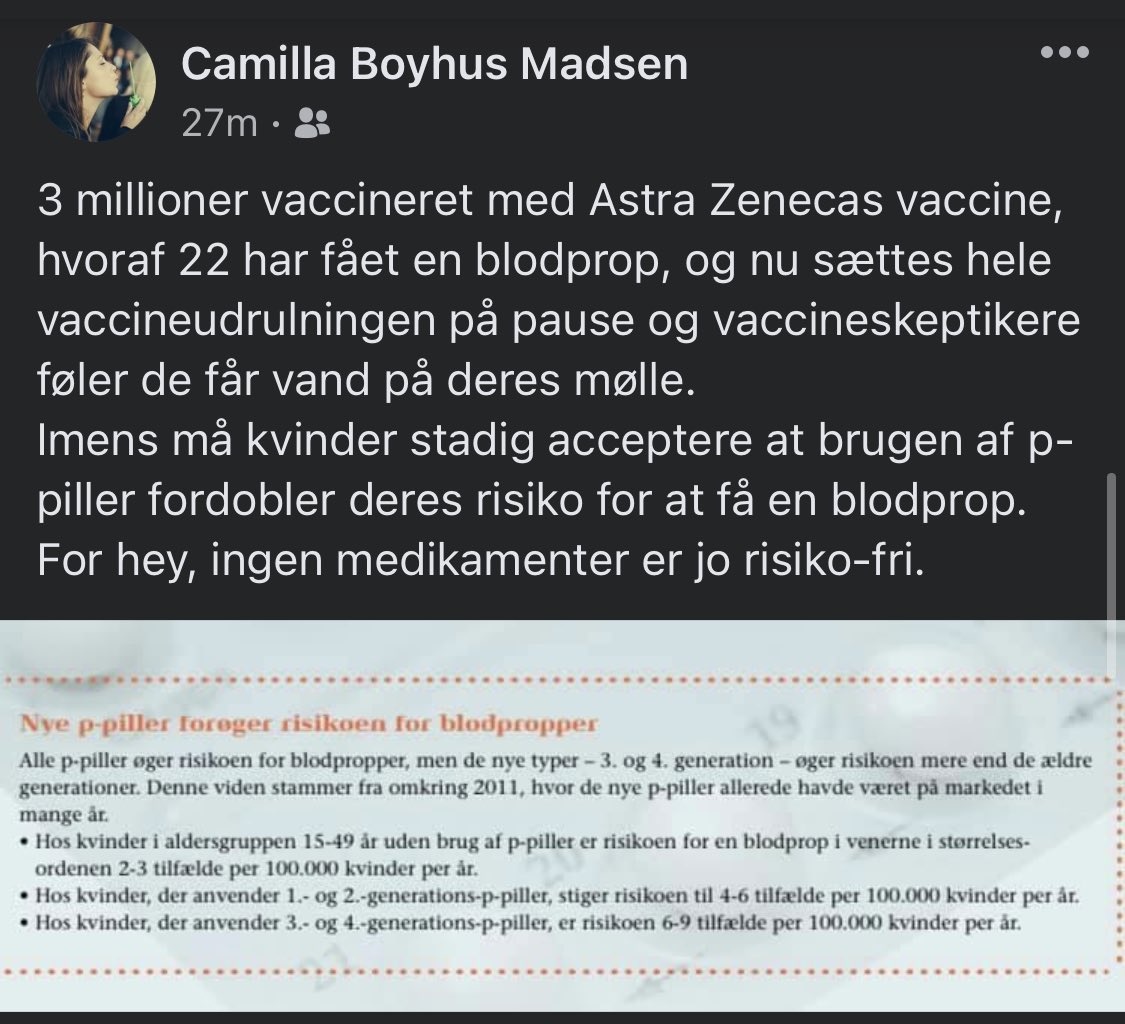 David Tarp on Twitter: "Tankevækkende ord ⁦⁦@c3bo om vacciner og p- piller⁩ ⁩👠 https://t.co/9uVjeDpO2h" / Twitter