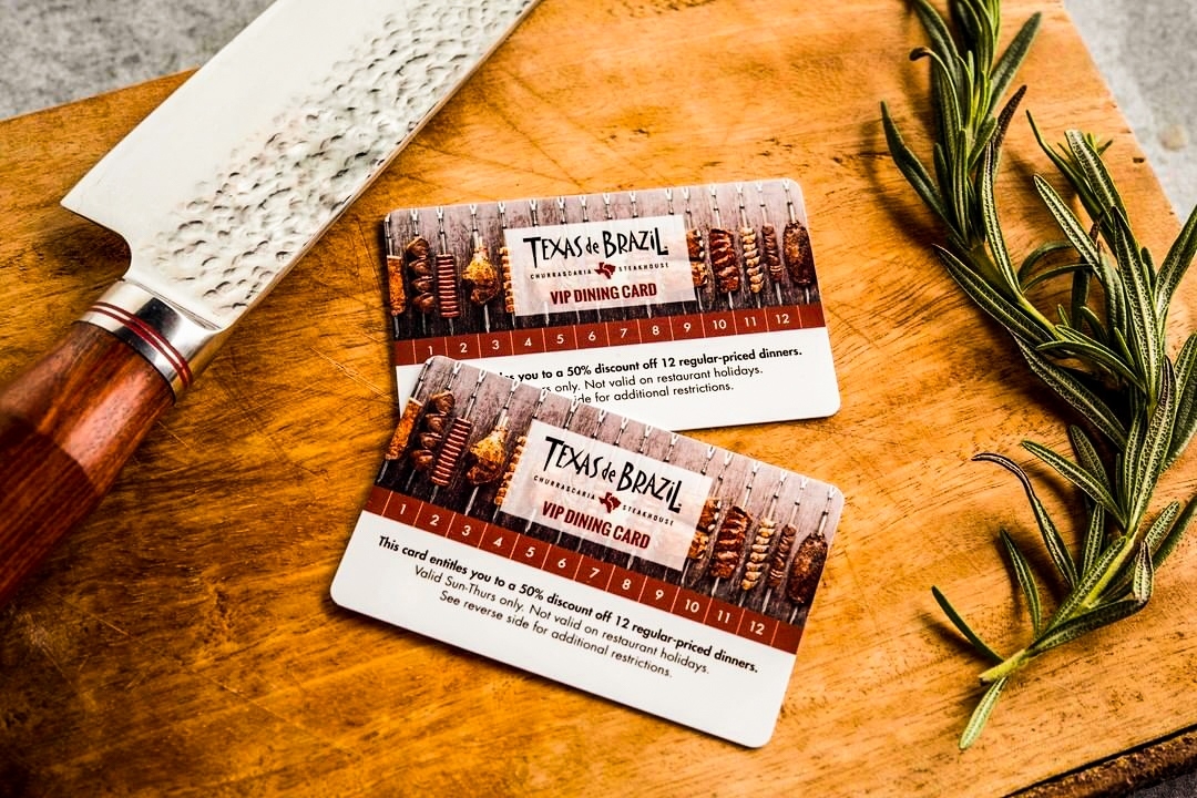 This is for the regulars! Purchase the <a href="/texasdebrazil/">Texas de Brazil</a> VIP Dining Card for $64.99 to receive 50% off 12 regular-priced dinners. A saving of $245 - $300+ depending on the market. Restrictions apply.