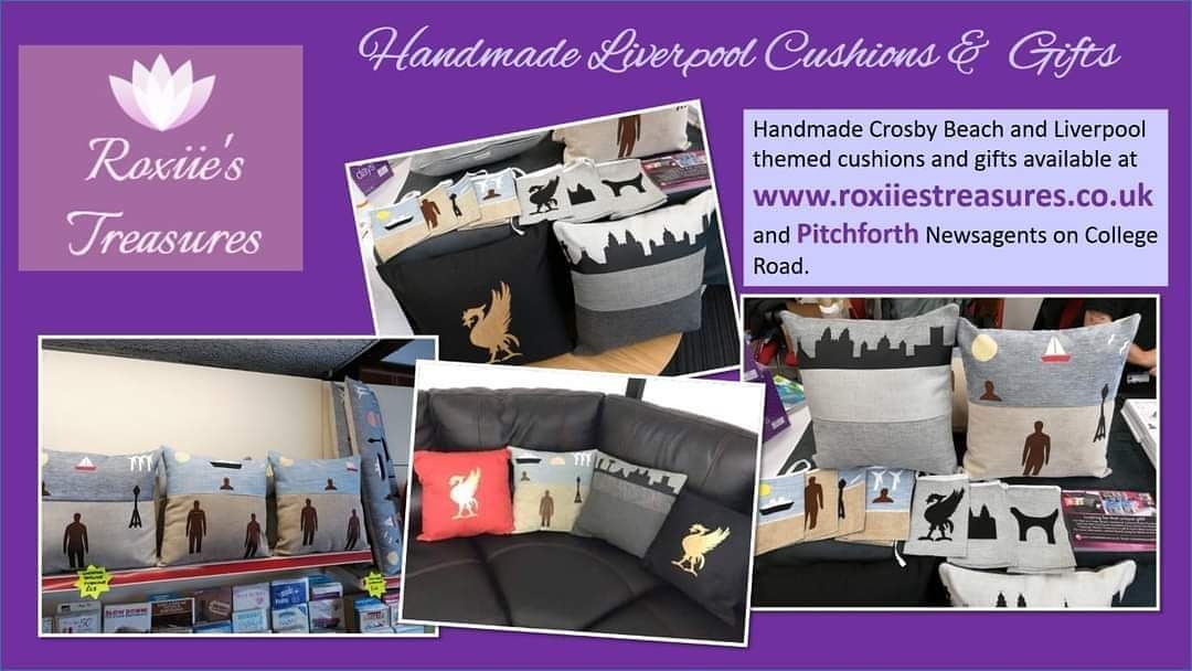 Roxiie's Treasures (@roxiiestreasure) on Twitter photo Handmade Crosby Beach and Liverpool themed cushions and gifts available at @pitchforthnews, ideal for Mother's Day <a href="/HightownVillage/">Hightown Village</a> <a href="/CrosbyVillage/">Crosby Village</a> <a href="/Crosbynet_/">Crosbynet</a> <a href="/L22_Waterloo/">Waterloo Community</a> #crosbynet #seftonhour #Liverpool Handmade Crosby Beach and Liverpool themed cushions and gifts available at @pitchforthnews, ideal for Mother's Day <a href="/HightownVillage/">Hightown Village</a> <a href="/CrosbyVillage/">Crosby Village</a> <a href="/Crosbynet_/">Crosbynet</a> <a href="/L22_Waterloo/">Waterloo Community</a> #crosbynet #seftonhour #Liverpool