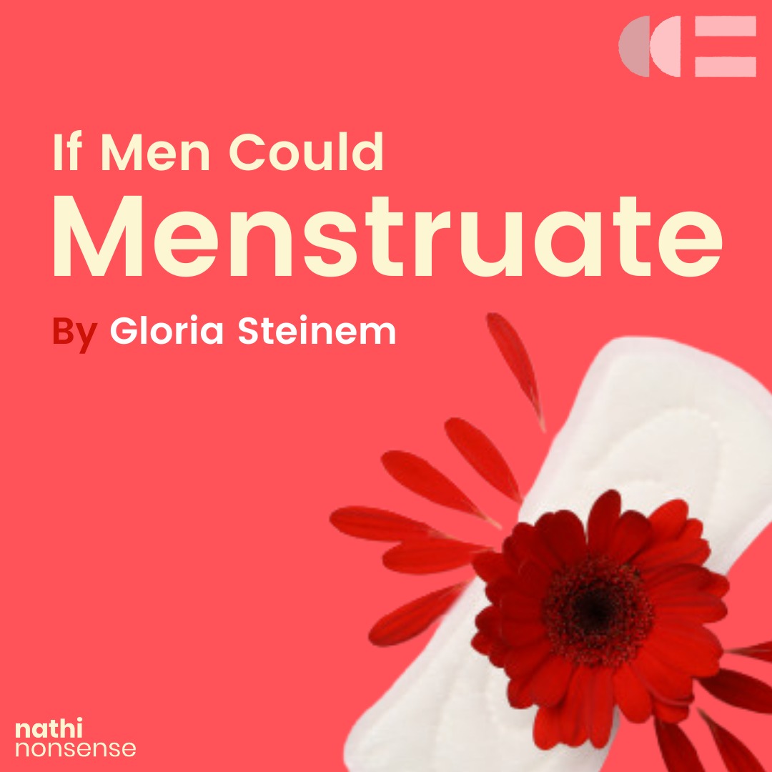 nathinonsense's tweet photo. Since everything that men do is valued, the fact that men could and women could not menstruate would become yet another indicator of the superiority of men.

Read the full essay by @GloriaSteinem at https://t.co/z9WnvVP6fb.

#menstruation #women #men https://t.co/DbcanpzVA0