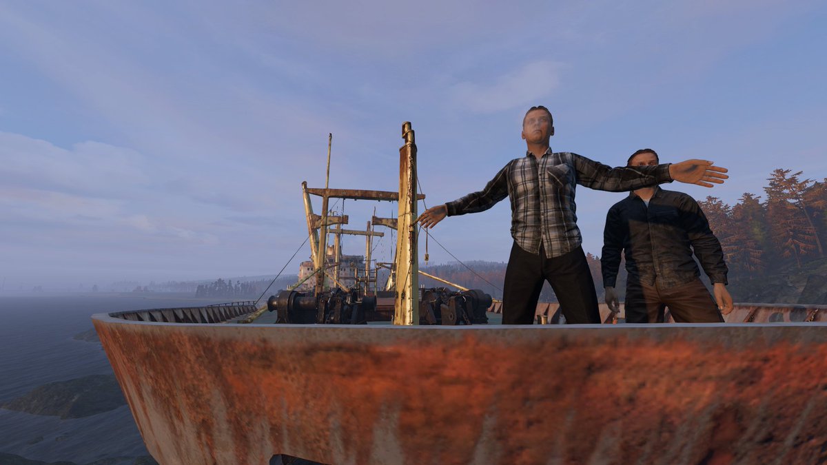 DayZ's tweet image. Dear Survivors,
does this picture look any familiar? Well not the best picture of Rose and Jack but hey, close enough! 😅Are you up for a #DayZScreenChallenge? Recreate a famous movie scene while playing DayZ! 🎥